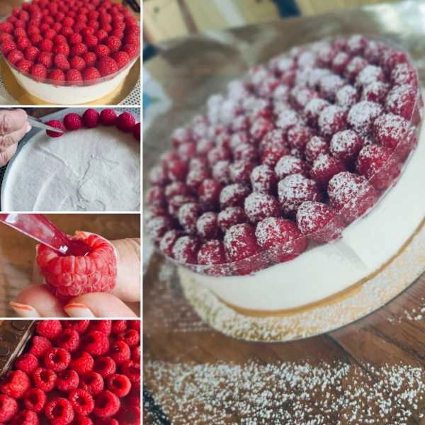 Bavarois framboise-vanille